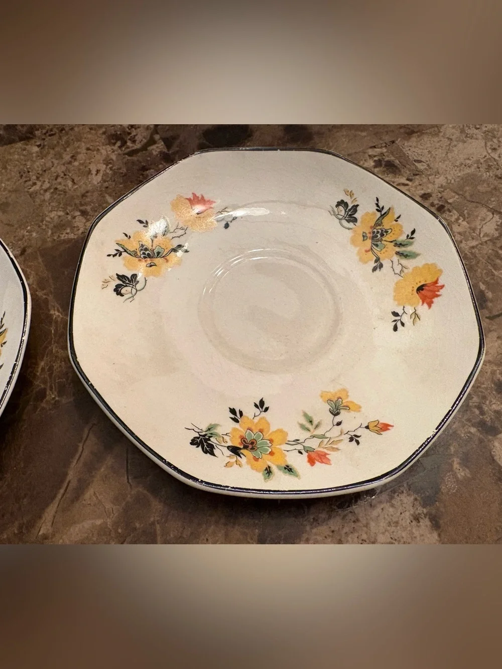 (2) 6 inch Homer Laughlin White Saucers - Vintage era 1920’s & 30’s